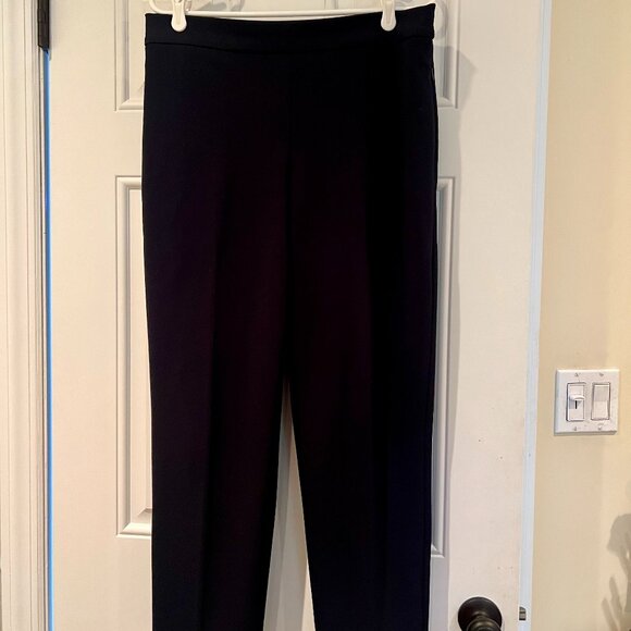 Elie Tahari T-Tahari Slim Pull-On Ankle Pant in Navy / Size Large - Picture 2 of 4